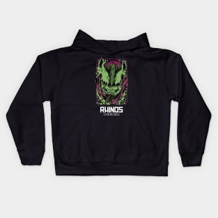 t-shirt-design-maker-featuring-bizarre-rhino-illustrations-with-street-art-style Kids Hoodie